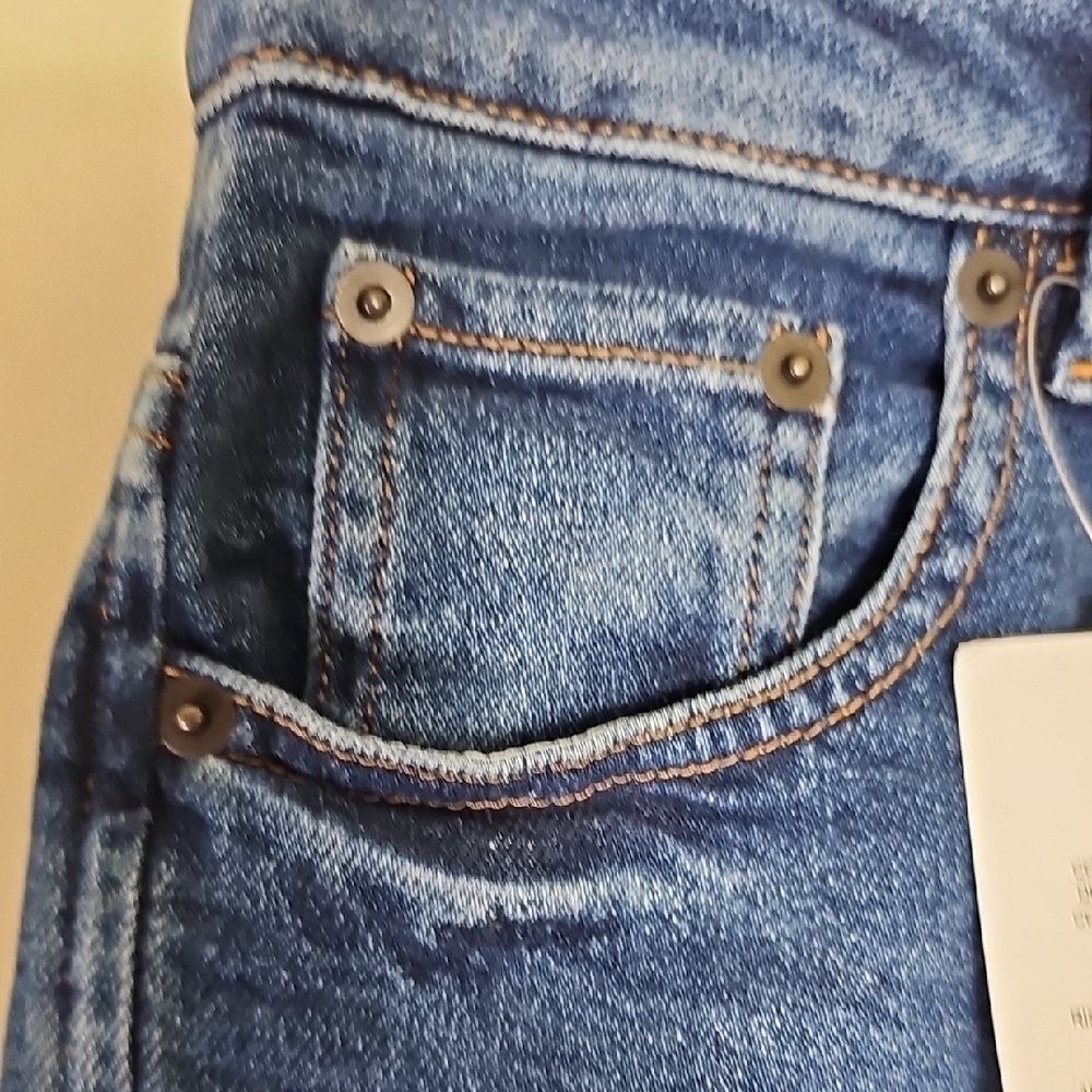 OSOS High Rise Blue Jeans with Tapered Leg Size 25/34 - Picture 4 of 11